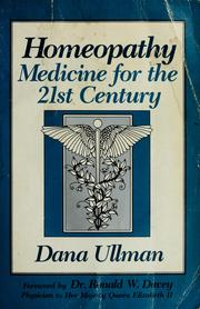 Cover of: Homeopathy by Dana Ullman
