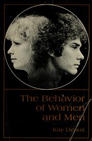 Cover of: The behavior of women and men by Kay Deaux