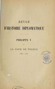 Cover of: Philippe V et la cour de France, 1700-1715