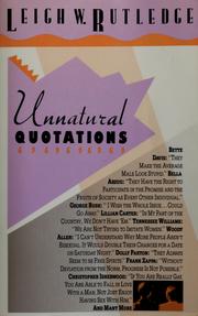 Cover of: Unnatural quotations