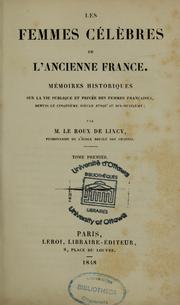 Cover of: Les femmes célèbres de l'ancienne France