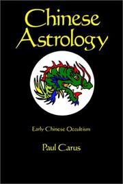 Cover of: Chinese astrology. by Paul Carus
