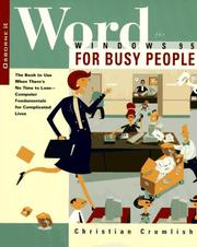 Cover of: Word for Windows 95 for busy people by Christian Crumlish