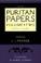 Cover of: Puritan Papers