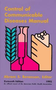 Cover of: Control of Communicable Diseases Manual 1995 by American Public Health Association.