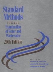 Standard methods for the examination of water and wastewater by American Public Health Association