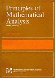 Cover of: Principles of Mathematical Analysis by 