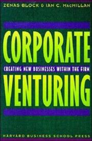 Cover of: Corporate Venturing | Zenas Block