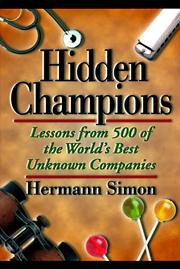 Cover of: Hidden champions: lessons from 500 of the world's best unknown companies