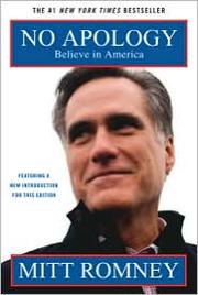 Cover of: No Apology: Believe in America