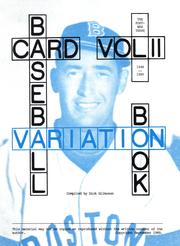 The baseball card variation book by Dick Gilkeson