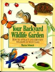 Cover of: Your backyard wildlife garden: how to attract and identify wildlife in your yard