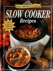 Cover of: Slow cooker recipes.