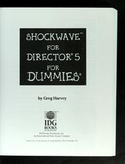 Cover of: Shockwave for Director 5 for dummies by Greg Harvey