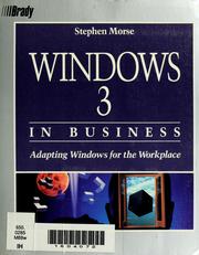 Cover of: Windows 3 in business by Stephen P. Morse