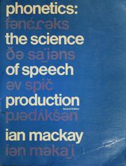 Cover of: Phonetics by Ian R. A. MacKay