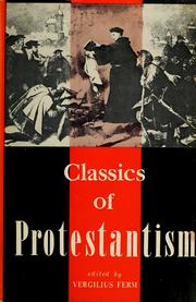 Cover of: Classics of Protestantism.