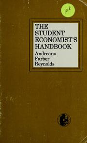 Cover of: The student economist's handbook by Ralph L. Andreano
