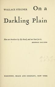 Cover of: On a darkling plain. by Wallace Stegner