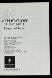 Cover of: Life application study Bible, Gospel of John