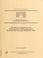 Cover of: Prevalence of drug use in the Washington, DC, Metropolitan Area homeless and transient population, 1991.