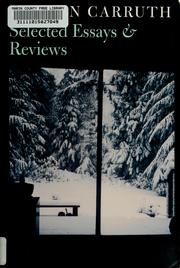 Cover of: Selected essays and reviews by Hayden Carruth