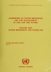 Cover of: Guidebook to water resources, use and management in Asia and the Pacific by 