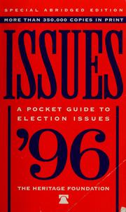 Cover of: Issues '96 by Stuart M. Butler