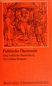 Cover of: Politische Ökonomie by Lothar Kramm