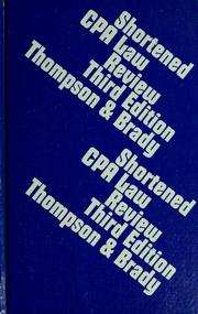 Cover of: Shortened CPA law review by George C. Thompson