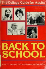 Cover of: Back to school by William C. Haponski