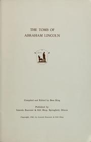 Cover of: The tomb of Abraham Lincoln