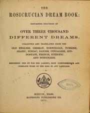 Cover of: The Rosicrucian dream book