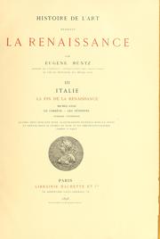 Cover of: Histoire de l'art pendant la renaissance