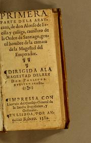 Cover of: Primera parte de la Araucana, de don Alonso de Ercilla y Çuñiga ..