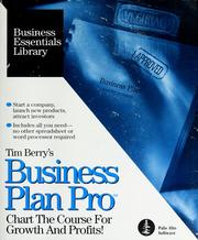 Cover of: Tim Berry's business plan pro, Version 1.21