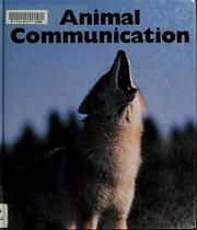 Cover of: Animal communication