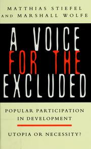 Cover of: A voice for the excluded by Matthias Stiefel