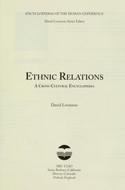 Ethnic relations : a cross-cultural encyclopedia