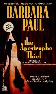 Cover of: The Apostrophe Thief