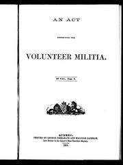 Cover of: An Act respecting the Volunteer Militia by Canada