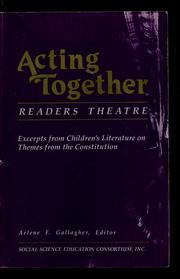 Cover of: Acting together: readers theatre