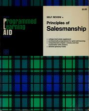Cover of: Programmed learning aid for principles of salesmanship by Richard H. Howland