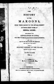 The history of the Maroons by R. C. Dallas
