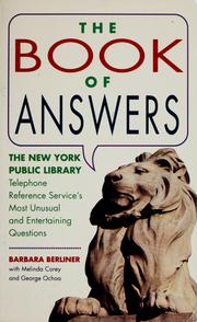 The book of answers by Barbara Berliner