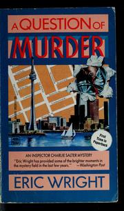 Cover of: A question of murder by Eric Wright