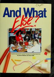 Cover of: And what else by Joanne Massam