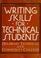 Cover of: Writing skills for technical students
