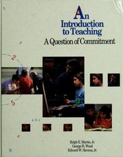 Cover of: An introduction to teaching: a question of commitment