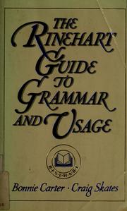 Cover of: The Rinehart guide to grammar and usage